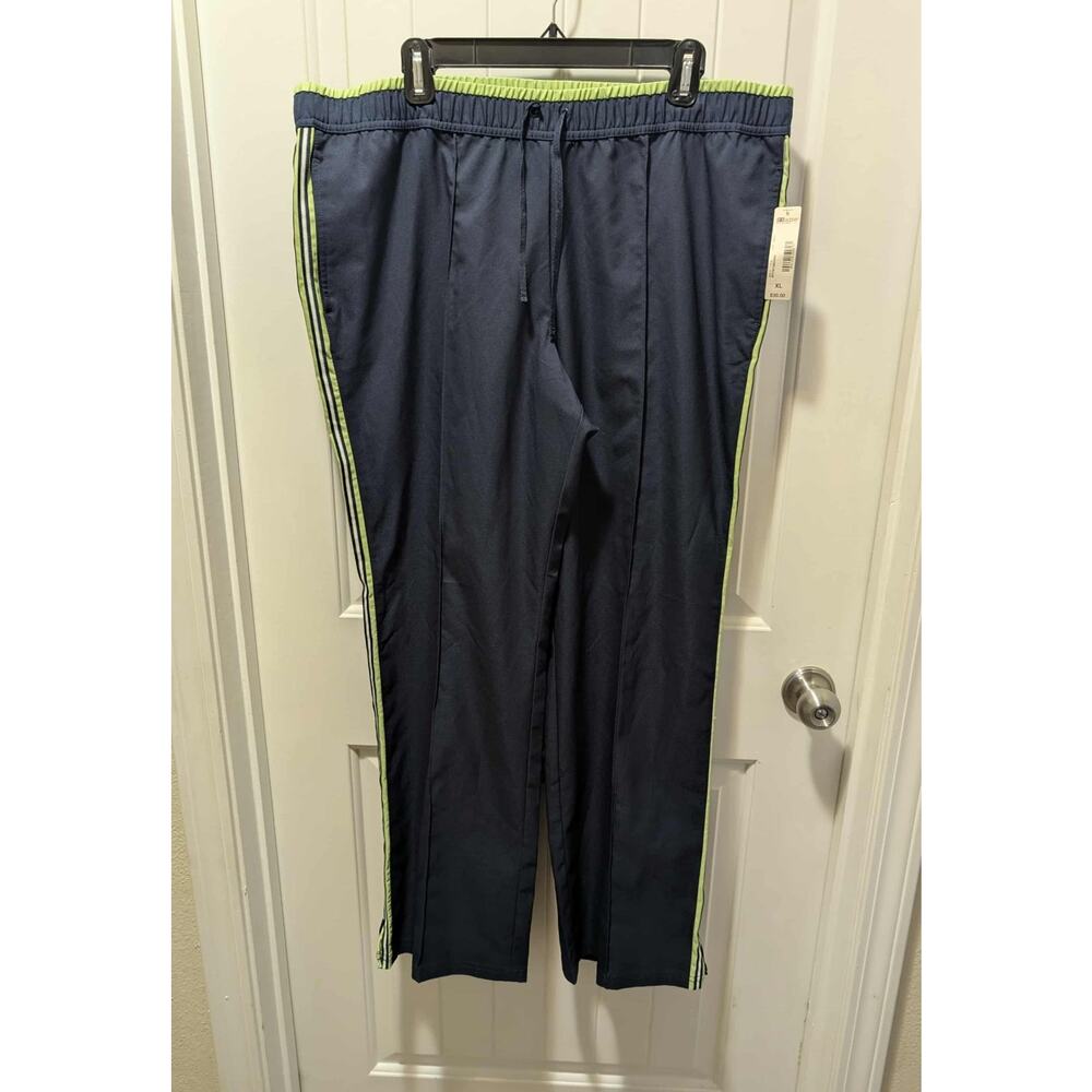 NEW SJB Active Womens XL Athletic Elastic Waist Track Pants Navy Green Stretch